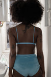 BASERANGE Mississippi bra narrow series collection bamboo fiber bamboo cotton soft underwear France BAS-BRMI-VE-WI23-WEILAN blue